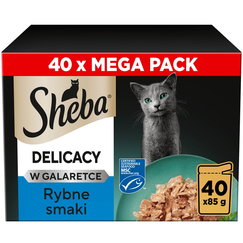 SHEBA® Delicacy Rybne smaki w galaretce, saszetki 40 x 85 g - 1