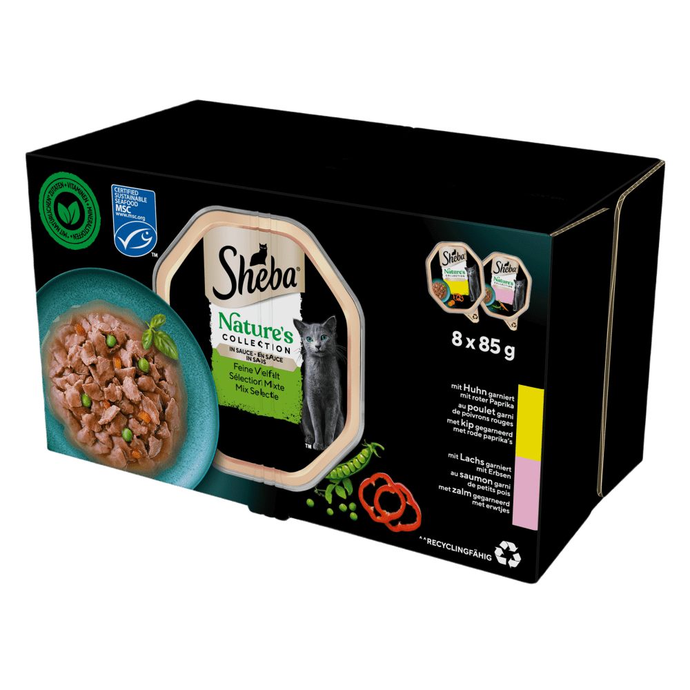 SHEBA® Nature's Collection Wybór Smaków w sosie 8x85 g - 1