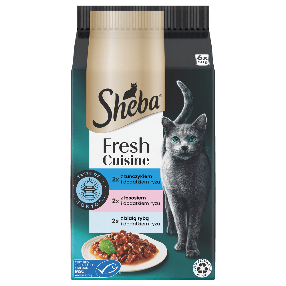SHEBA® Fresh Cuisine Taste of Tokyo w sosie 6x50 g - 1