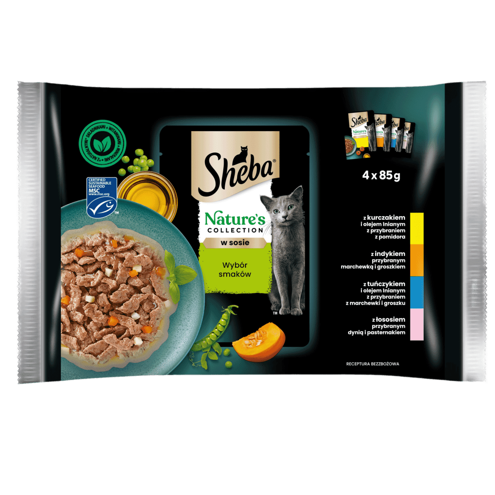 SHEBA® Nature's Collection Wybór Smaków w sosie 4, 12 & 40x85 g - 1
