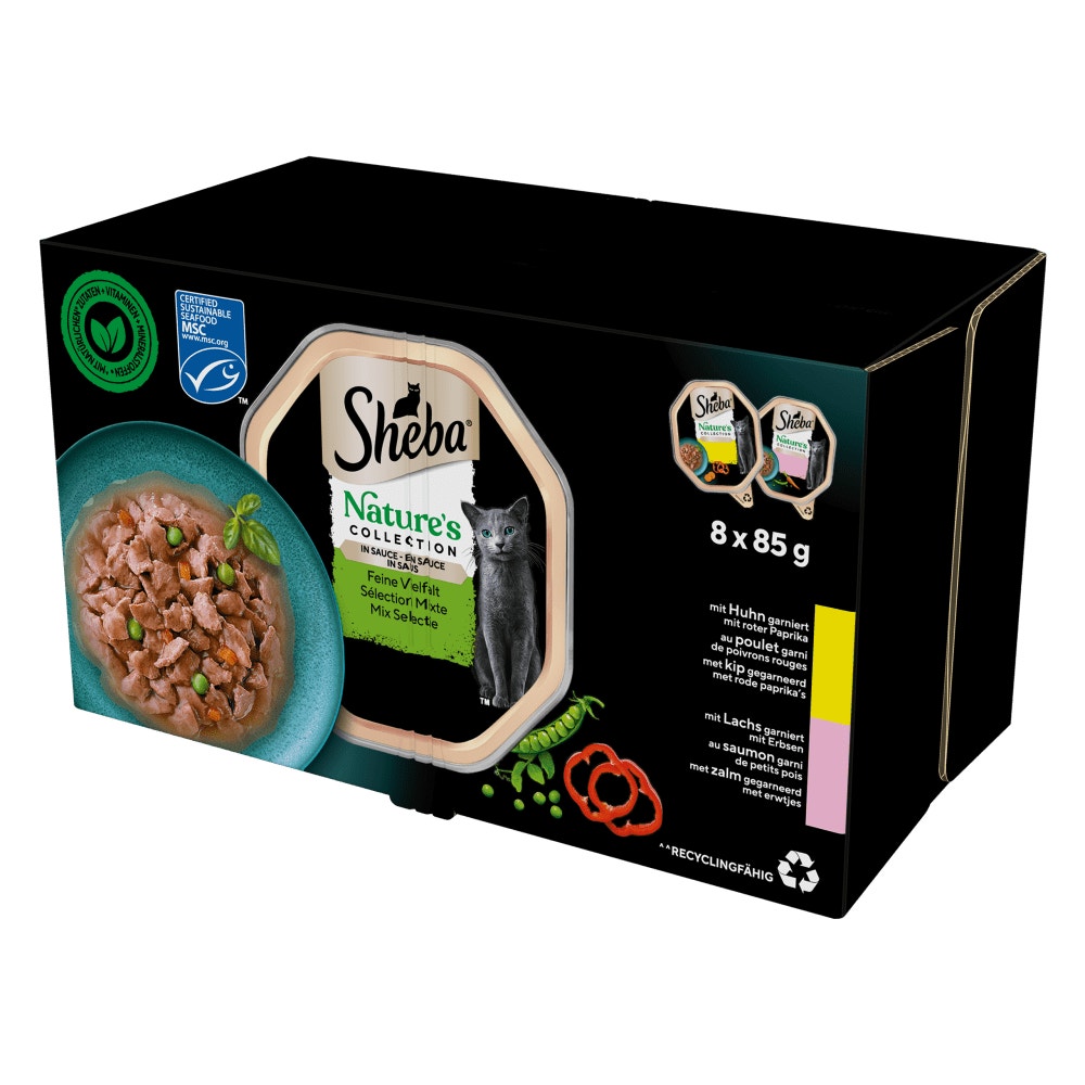 SHEBA® Nature's Collection Wybór Smaków w sosie 8x85 g - 1