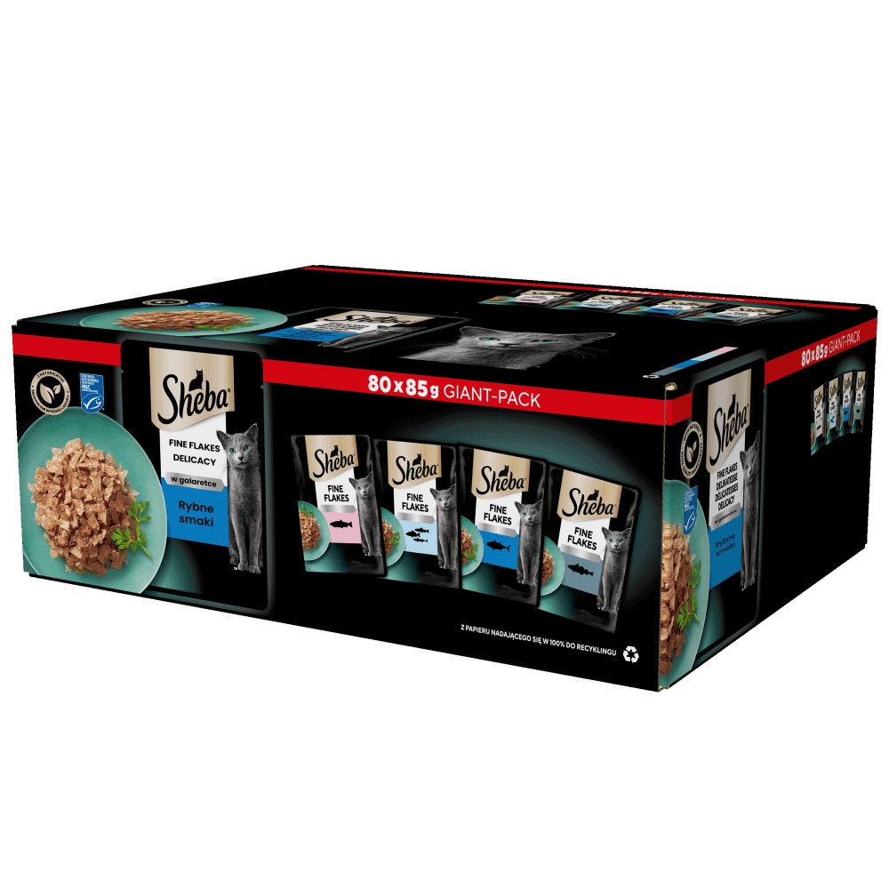 SHEBA® Delicacy Rybne Smaki w galaretce 80x85 g - 1