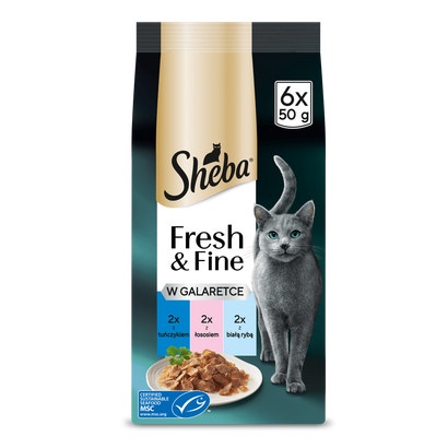 Fresh & Fine z tuńczykiem, łososiem i białą rybą w galaretce