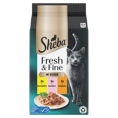 Fresh & Fine z Kurczakiem, Łososiem i Indykiem w sosie